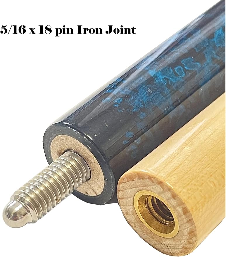 58" Pool Cue Stick,13mm 2-Piece Maple Hardwood Ergonomic Design Billiard Cues Kit,19/20/21oz