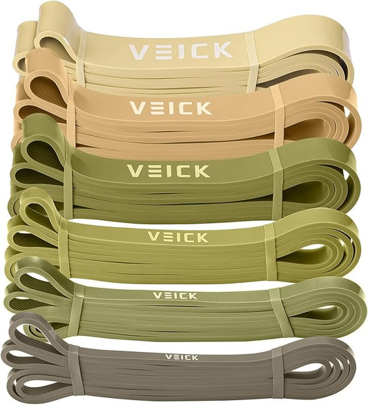 VEICK Resistance Bands for Working Out, Exercise Bands, Workout Bands, Pull Up Assistance Bands, Long Heavy Stretch Bands Set for Men and Women, Power Weight Gym at Home Fitness Equipment