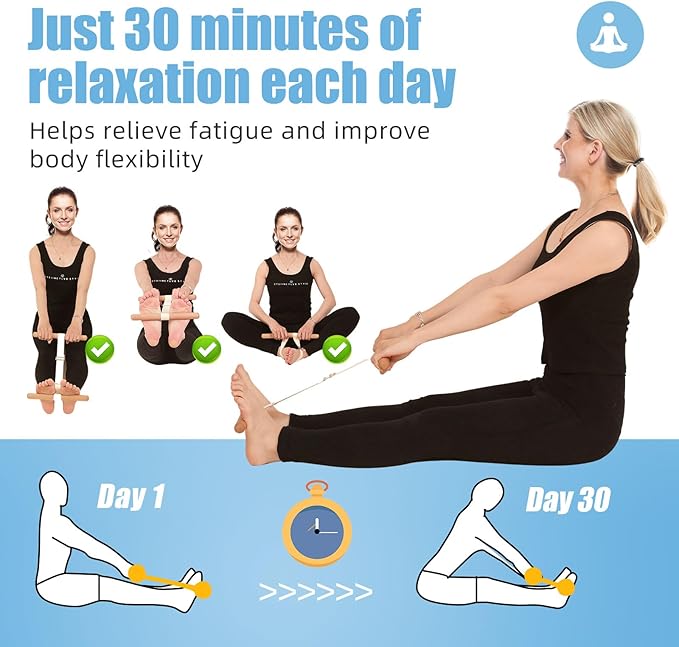 –Innovative Stretching Equipment for Enhanced Flexibility, Pain Relief, and Improved Mobility. it Improves Posture and Offers Adjustable Length Easily Perform Yoga and Stretching, and at Home!