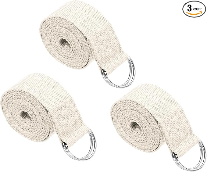 PATIKIL Yoga Strap for Stretching Cotton Yoga Belt with Adjustable Metal D-Ring Buckle Stretch Band for Fitness Pilates