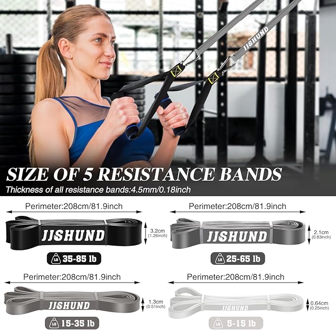 Resistance Bands Set, Pull Up Assistance Bands Pull Up Bands Exercise Bands for Men Women, Workout Bands for Working Out, Muscle Strength Training, Body Stretching