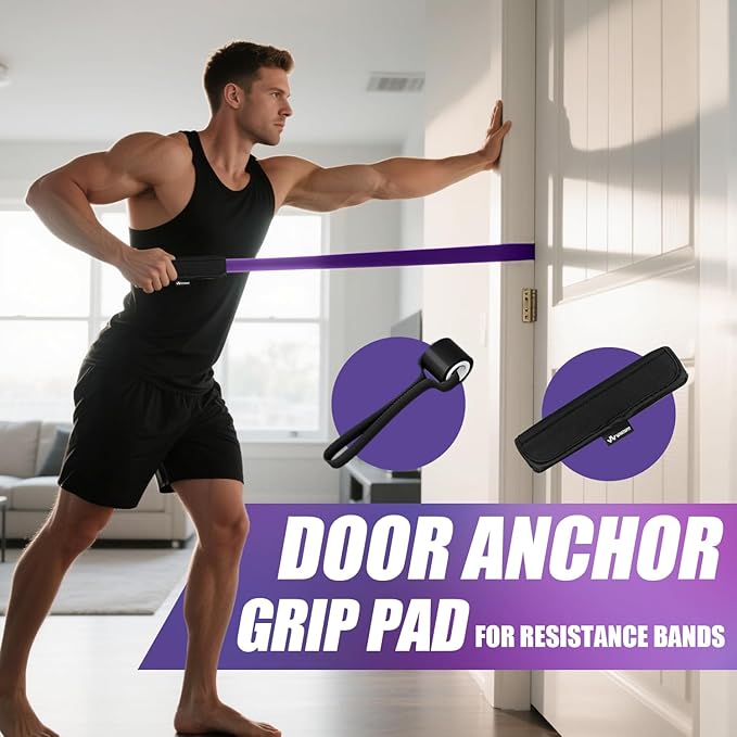 WHATAFIT Resistance Bands, Pull Up Assistance Bands, Exercise Bands, Workout Bands Set for Men and Women Home Fitness, Body Stretching, Strength Training, Physical Therapy