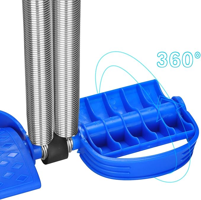 Elastic Sit Up Equipment, Pull Rope Dual Spring Tension Foot Pedal Sit Up Equipment for Abdominal, Leg Exerciser Tummy Trimmer Sport Fitness Slimming Training Bodybuilding at Home Gym