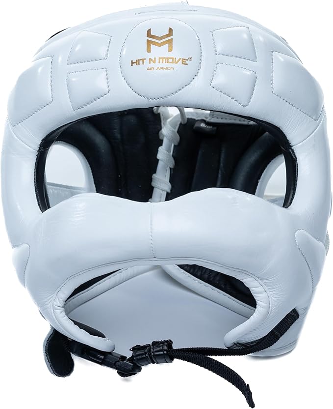 HIT N MOVE® Air Armor Face Saver Boxing Headgear, Lightweight Protective Gear for MMA, Kickboxing, Martial Arts, Training & Sparring and Combat Sports