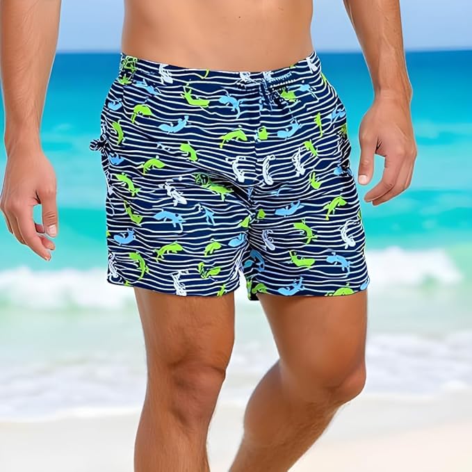 INGEAR Men's Athletic Stretch Workout Shorts Gym Quick Dry Running Trunks Boxer Lining
