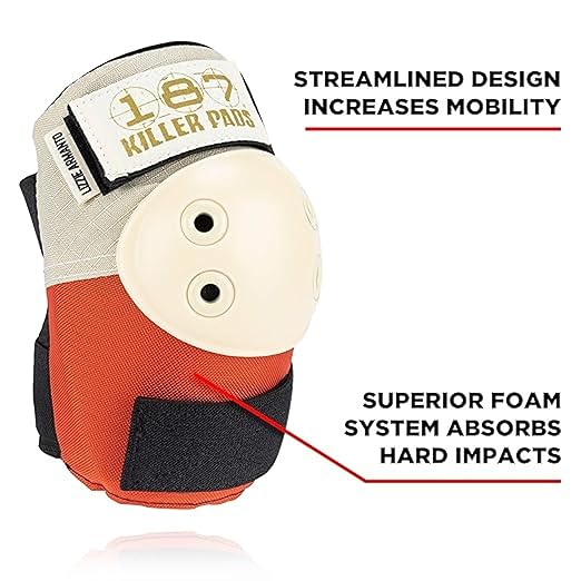 187 Killer Pads Six Pack Pad Set, Elbow Pads, Knee Pads, and Wrist Guards - Ideal for Skateboarding, Roller Skating, and Inline Skating