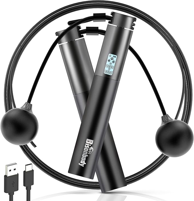 Smart Jump Rope Fitness Skipping Rope with App – 2 Function Modes – Classic 3m Rope & Ropeless Shortballs – Bluetooth Skipping Rope with Fitdays+ App for Seamless Progress Tracking