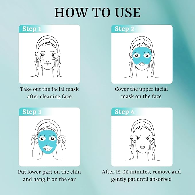 8 Pack Collagen Face Masks V Line Lifting Mask with Peptides, Face Lifting Mask, Firming & Skin Tightening for Sharp & Sculpted Contour, Improves Jawline, Hydrating Face Masks Skincare