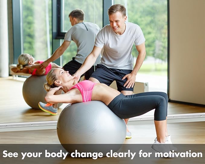 Hasipu Home Gym Mirror 83" L x 39" W - 2PCS Large Full Body Mirror for Yoga, Wall-Mounted Mirrors for Fitness, Garage, Dance Studio, 0.16in Tempered Glass Frameless