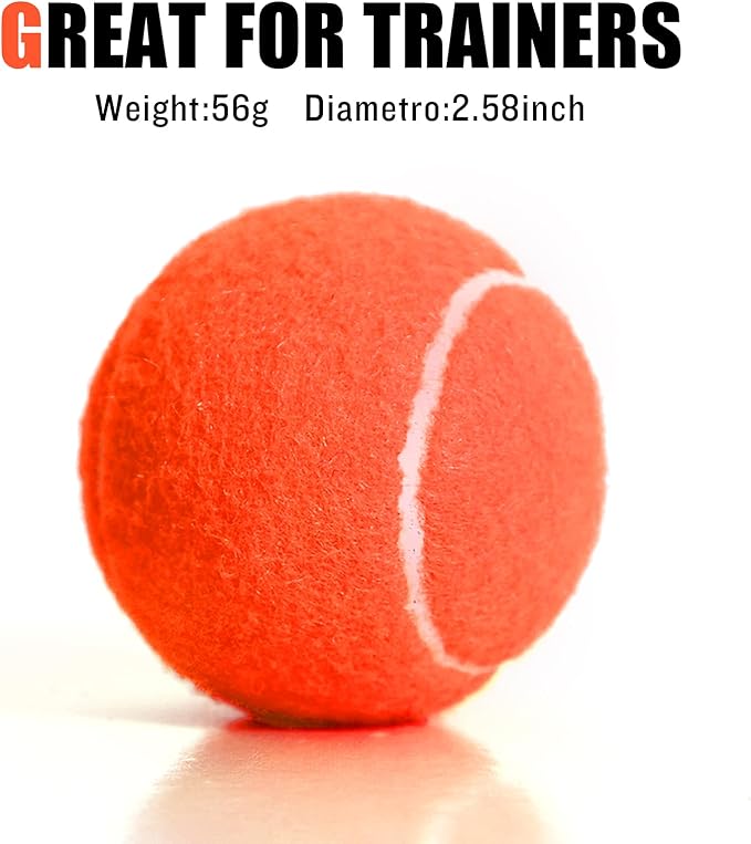 60 Pack Tennis Balls, Training Tennis Balls, Pet Dog Playing Balls, Practice Tennis Balls with Mesh Bag for Transport and Beginner Training