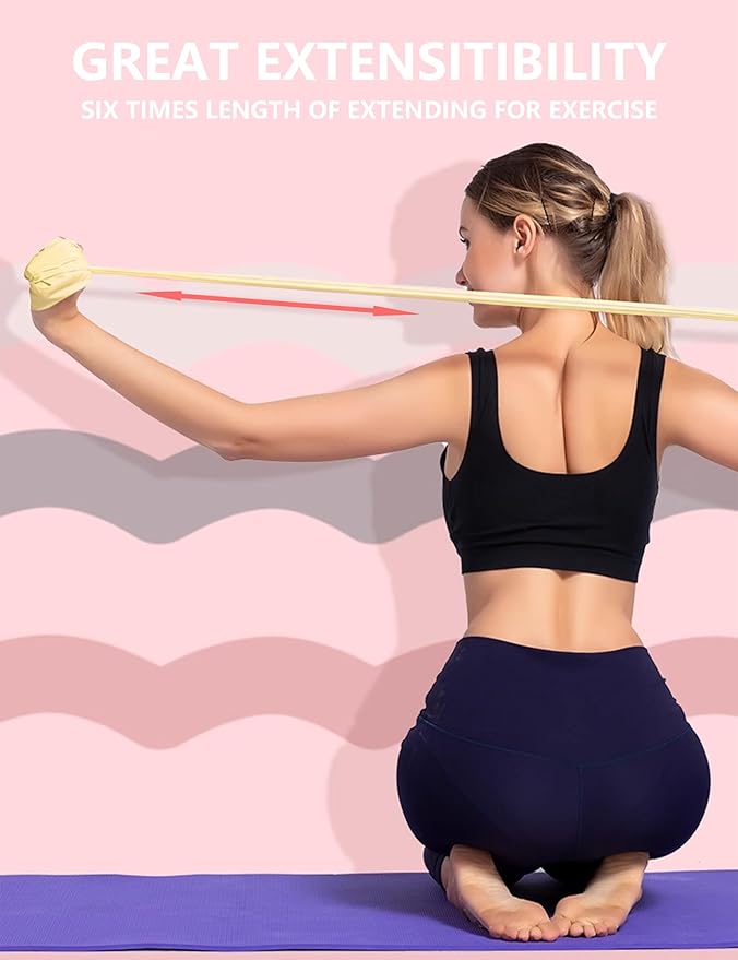 Fabric Resistance Bands for Women – 5 Level Exercise Bands Resistance Set, Resistance Bands for Working Out with Handles, Workout Bands Resistance for Women, Yoga, Pilates, Glutes, Legs,Vigor Yellow