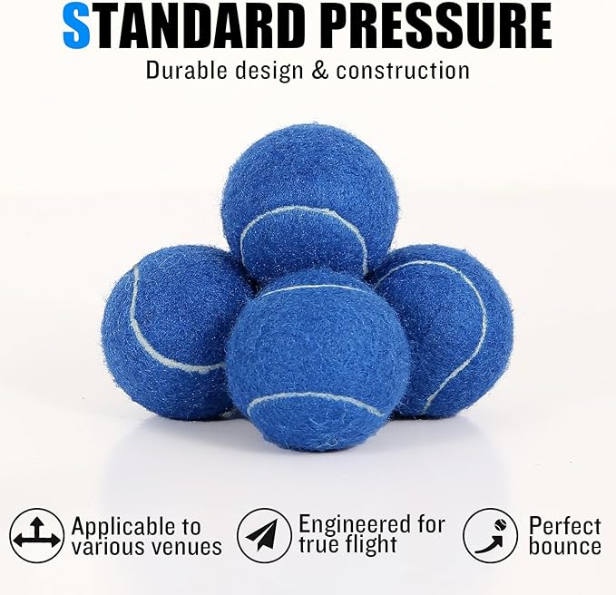 30 Pack Tennis Balls, Training Tennis Balls, Pet Dog Playing Balls, Practice Tennis Balls with Mesh Bag for Transport and Beginner Training