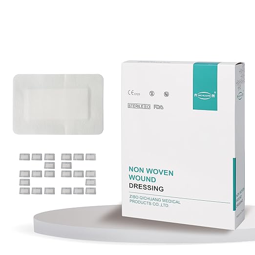 6X8 Inches Extra Large Sterile Adhesive Island Wound Dressing Bandages - Non Woven Cover with Bordered Gauze Pads, 25 Individually Pack, High Absorbent, Medical Grade by QICHUANG(6X8 INCHES - C25)