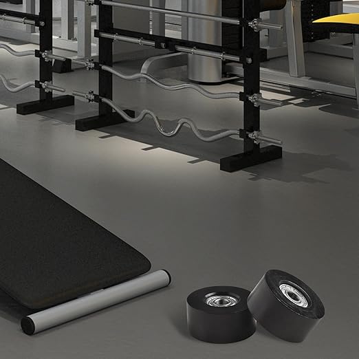 4 Pieces Fitness Trolley Seat Rail Rollers for Water Resistance Rowing Machine, Nylon Steel Cushion Moving Wheel, Row Machines Part Replacement for Home Gym Fitness Equipment