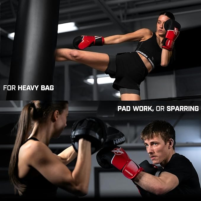 Hayabusa Sport Boxing Gloves for Men and Women – Dual-Splinted Wrist Support, Multi-Density Foam Padding, Contoured Fit – Ideal for Boxing, Kickboxing, and Muay Thai Training