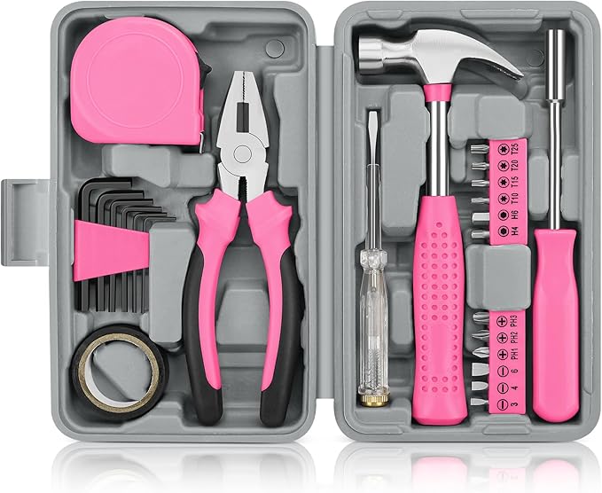 24pcs Home DIY Tool Kit for Household, Office & Garage - General Repair Small Hand Tool Set with Storage Case