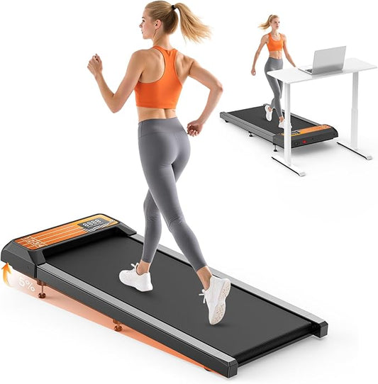 2.5HP Walking Treadmill Pad Incline, Under Desk Treadmill with Remote, 3 in 1 Low Noise Small Walking Mini Pad with Led Screen, Compact Treadmills for Home, 265lbs Capacity