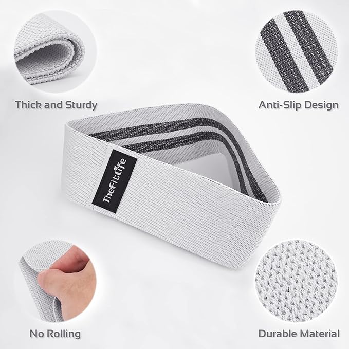 TheFitLife Resistance Exercise Bands for Women - Fabric Workout Bands for Booty, Hip, Glute, Leg, Thigh, Squat, Butt Lift Excersize and Fitness Loop Bands for Home Gym