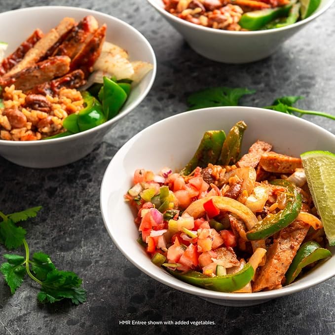 HMR Chicken with Barbecue Sauce Entrée | Pre-packaged Lunch or Dinner | Ready to Eat | 19g of Protein | Low Calorie Food | 7.2oz Serving per Meal | Pack of 6