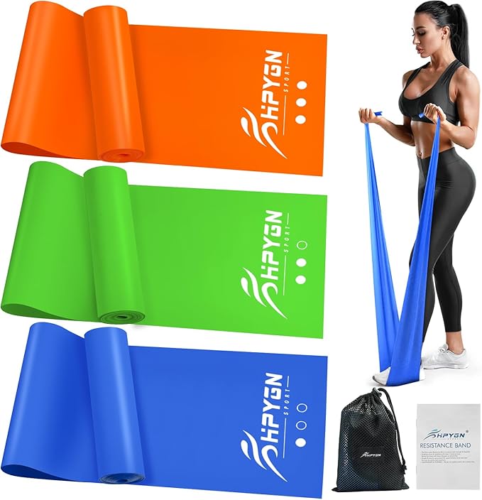Resistance Bands, Exercise Bands, Physical Therapy Bands for Strength Training, Yoga, Pilates, Stretch Elastic Band with Different Strengths, Workout Bands for Home Gym
