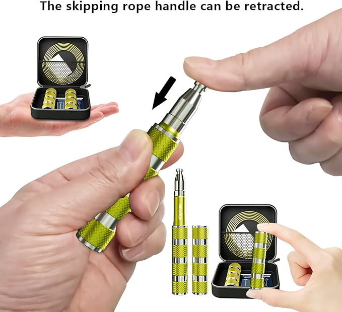 Speed Jump Rope - Tangle-Free Foldable Grip Skipping Rope for Fitness, Boxing & Cardio - Durable PVC Cable for Men Women