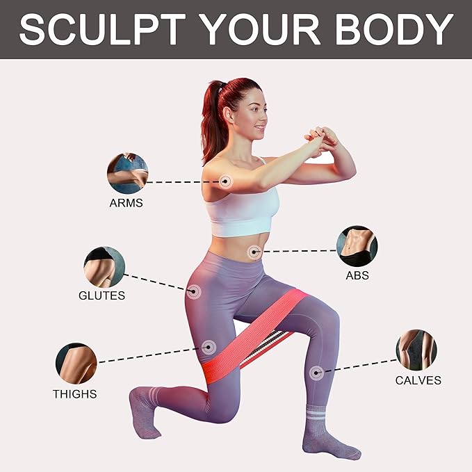 Fabric Resistance Bands for Working Out, 3 and 4 Levels Booty Bands Long Resistance Bands for Women and Men | Elastic Bands for Exercise Bands Resistance Workout Bands Resistance