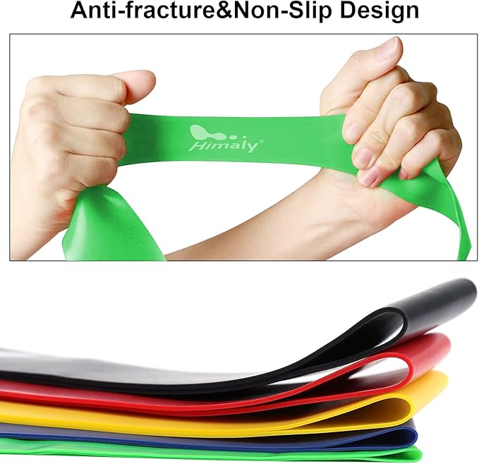 Himaly Anti-Break Resistance Band, Elastic Exercise Band, Hand and Ankle Straps, Indoor and Outdoor Fitness, Portable Resistance Band, Whole Body Exercise