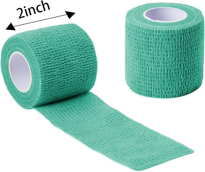 100 Rolls Self Adhesive Bandage Wrap 2 inch Cohesive Bandage Wrap Stretch Bandages Wraps Tape Elastic Self-Adherent Tape for Wrist Ankle Sports Swelling Sprains （Skin）