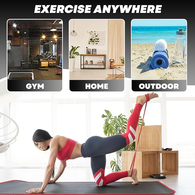 Resistance Bands for Working Out, Pull Up Assistance Bands, Exercise Workout Bands Set for Men Women, Stretch Bands for Physical Therapy, Muscle Training, Home Workouts