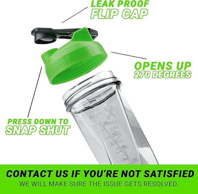 HELIMIX 2.0 Vortex Blender Shaker Bottle Holds upto 28oz | No Blending Ball or Whisk | USA Made | Portable Pre Workout Whey Protein Drink Shaker Cup | Mixes Cocktails Smoothies Shakes | Top Rack Safe