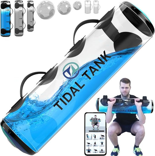 Tube - The Original Aqua Bag - Water Weight Bag up to 49 lbs - Adjustable Workout Sand Bags Weights Alternative - Portable Sandbag Fitness Equipment Set for Home Exercise Gym- Including App