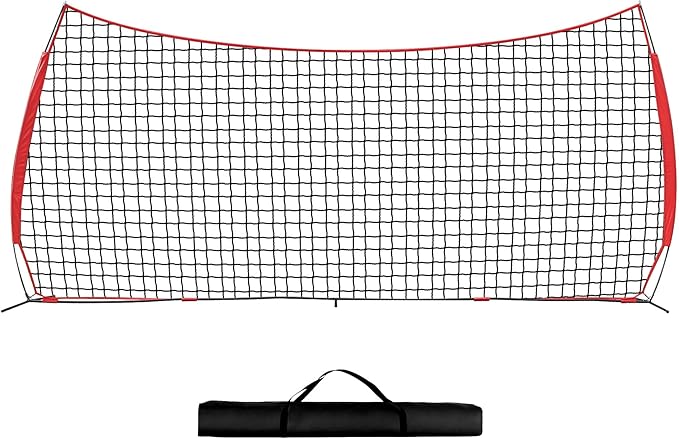 7x7ft/12x9ft/16x10ft/20x10ft Barricade Backstop Net, Sports Barrier Net, Multi-Sport Net with Carry Bag, Protective Screen for Practice- Baseball, Softball, Lacrosse, Soccer, Basketball, Tennis