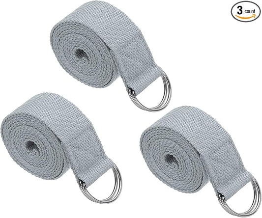 PATIKIL Yoga Strap for Stretching Cotton Yoga Belt with Adjustable Metal D-Ring Buckle Stretch Band for Fitness Pilates