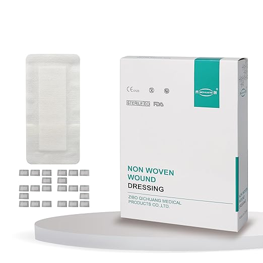 4X8 Inches Extra Large Sterile Adhesive Island Wound Dressing Bandages - Non Woven Cover Bordered Gauze Pads, 25 Individually Pack, High Absorbent, Medical Grade by QICHUANG(4X8 INCHES - C25)