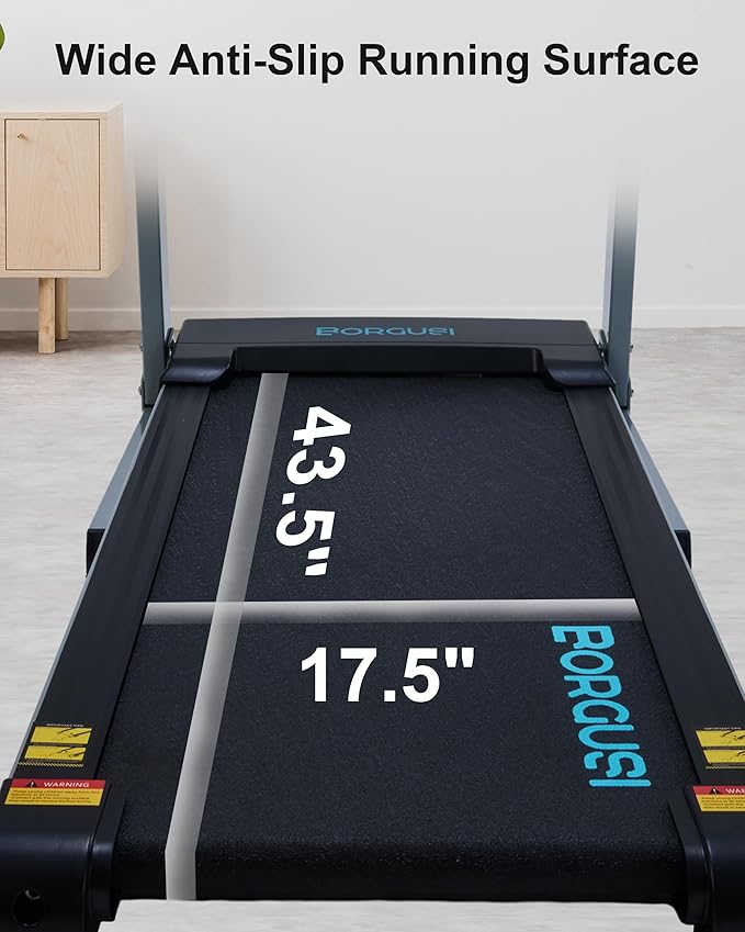 Treadmill with Auto Incline - 300 lb Capacity, 3.0HP Folding Electric Treadmill Up to 8.5 MPH Speed, Running Machine with 17.5" Wide Tread Belt and Bluetooth Speaker for Home Use