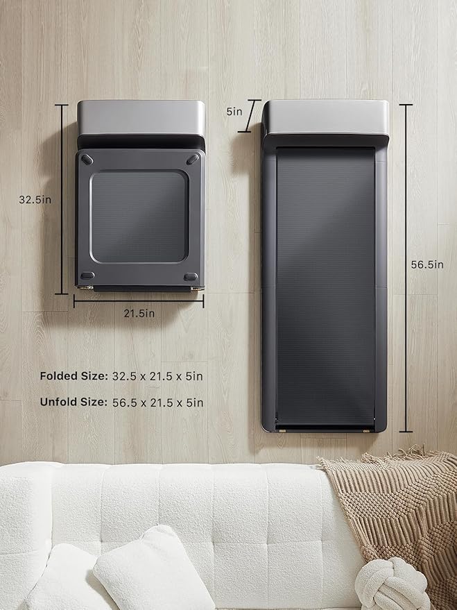 WALKINGPAD Foldable Walking Pad Treadmill for Home Office, Under Desk Treadmill with Adaptive Speed Control, Compact Design for Small Spaces, No Assembly Needed