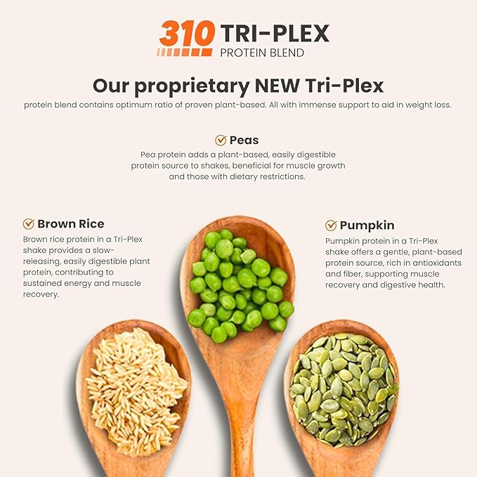 310 Nutrition All-In-One Meal Replacement Shake Powder - Plant-Based Protein Smoothie Blend w/High Fiber, Probiotics & Adaptogens - Low Carb, Vegan, Keto & Paleo Friendly - Chocolate Bliss - 28 Srv