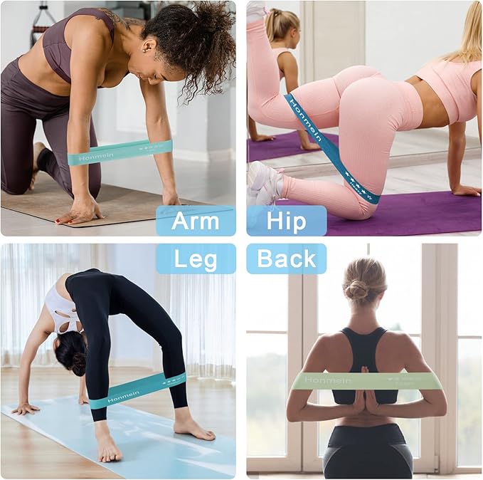 Resistance Bands for Working Out, Exercise Bands with 5 Resistance Levels Fit for Home Fitness, Strength Training, Natural Latex Resistance Band Include Instruction Guide and Carry Bag