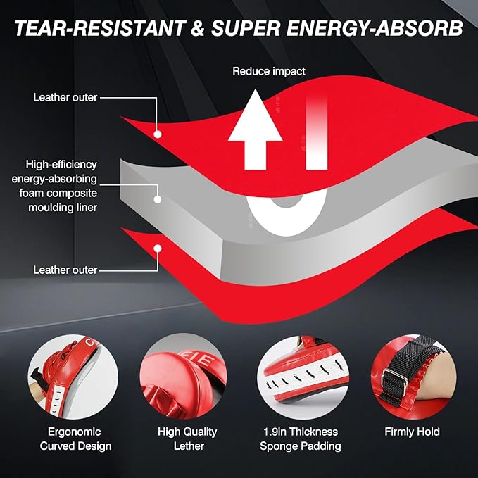 3 in 1 Boxing Training Equipment, Punching Mitts, Martial Arts Target Training Paddle and Kicking Pad for Kickboxing, Taekwondo, Karate, Muay Thai, Dojo, MMA, Sparring for Kids, Toddler, Women