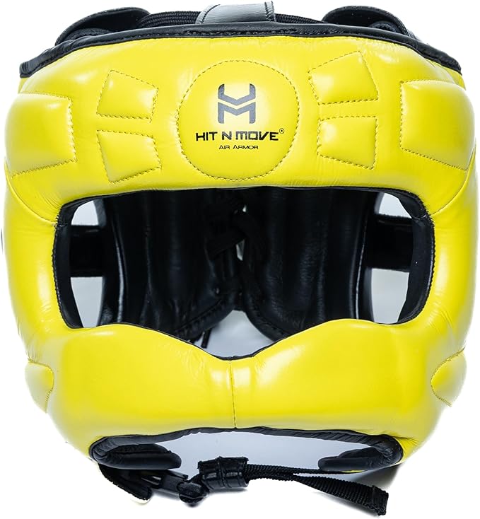 HIT N MOVE® Air Armor Face Saver Boxing Headgear, Lightweight Protective Gear for MMA, Kickboxing, Martial Arts, Training & Sparring and Combat Sports