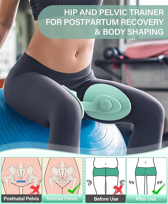 Hip Trainer Kegel Exerciser, Pelvic Floor Trainer, Kegel Trainer for Postpartum Rehabilitation, Trimmer Inner Thigh, Thigh Toner Workout