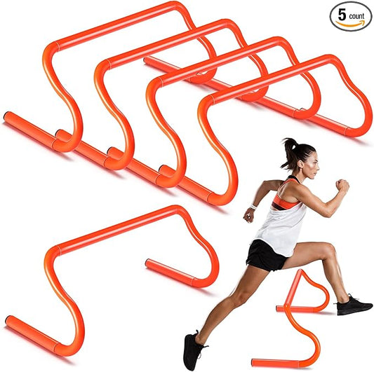 5 Pcs Speed Agility Training Hurdles Detachable Durable Equipment Plyometric and All Purpose Speed Training Hurdle Equipment for Athletes Soccer Basketball