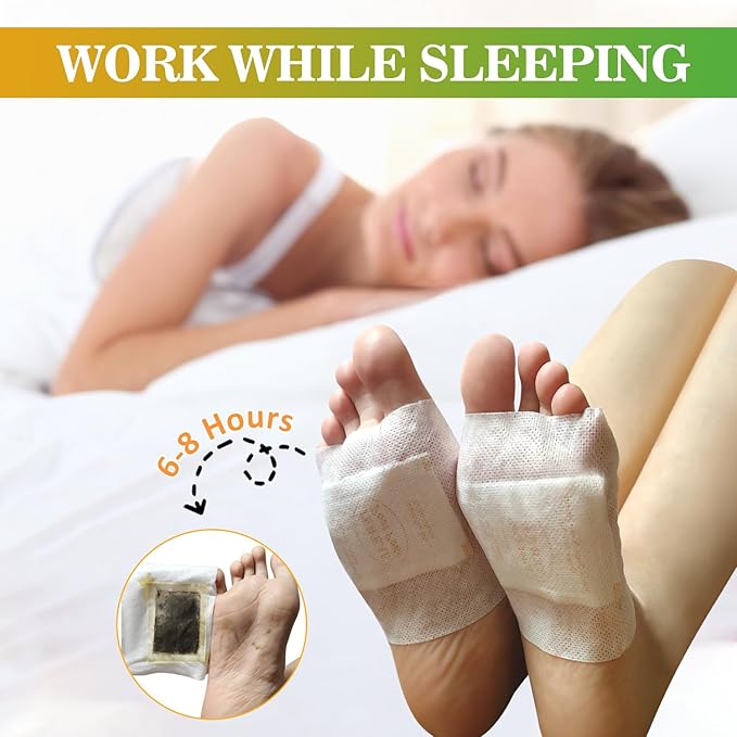 62 Pads Foot Pads -with Pure Natural Turmeric & Ginger, Wormwood, Bamboo Vinegar, Bigger Adhesive Pad Ginger Foot Pads
