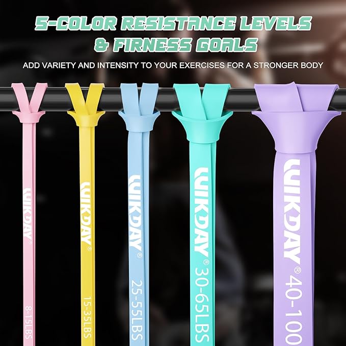 Resistance Bands for Working Out, Exercise Bands, Workout Bands, Pull Up Assistance Bands for Body Stretching Training Physical Therapy Muscle Training for Men & Women