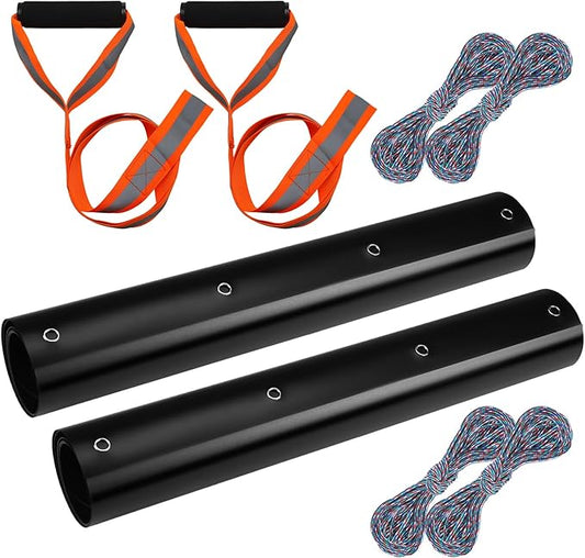 2 Pcs Deer Drag Sleds Deer Sled Game Hauler with 2 Pcs Heavy Duty Drag Strap for Duck Hunting Ice Fishing Accessories Rope Pulling Harness for Hunting Gift