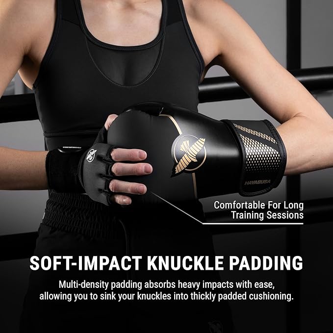 Hayabusa Sport Boxing Gloves for Men and Women – Dual-Splinted Wrist Support, Multi-Density Foam Padding, Contoured Fit – Ideal for Boxing, Kickboxing, and Muay Thai Training