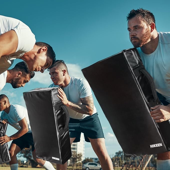 Hikeen Football Blocking Pad Training Equipment Denser Softer Foam Kick Pads for Football, Basketball, Hockey, Lacrosse Tackle Dummy - 24"x16" Kick Shield Pad with Handles (1PCS)