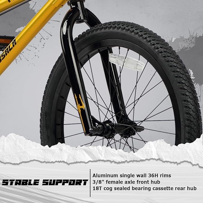 20 24 26 Inch BMX Race Bike Trident Bicycles Beginner-Level to Advanced Riders with 2 Pegs, Multiple Colors