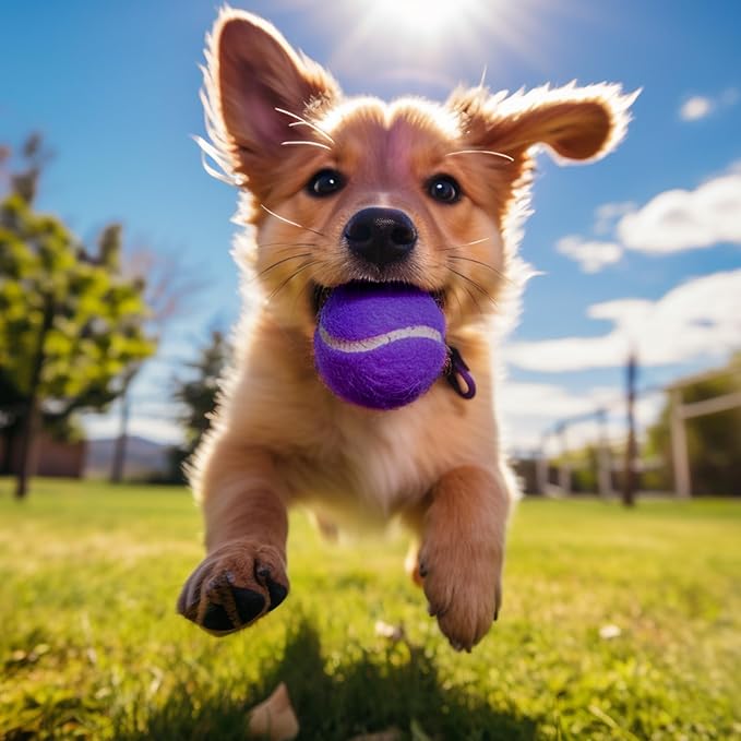 30 Pack Tennis Balls, Training Tennis Balls, Pet Dog Playing Balls, Practice Tennis Balls with Mesh Bag for Transport and Beginner Training