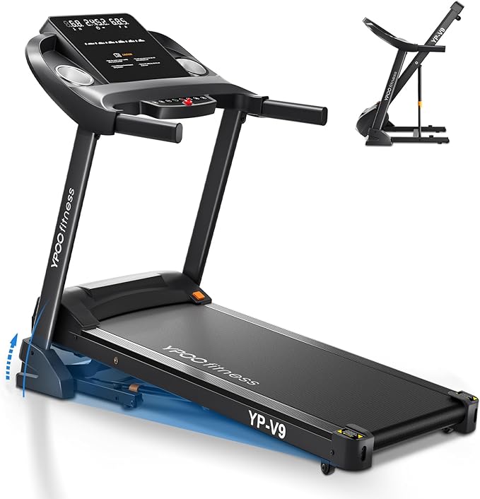 Treadmills for Home Use, Walking Pad Treadmill with Incline, Auto Foldable Treadmill for Home, 8.0 MPH Running Treadmill with Bluetooth Enabled, 300 lbs User Capacity